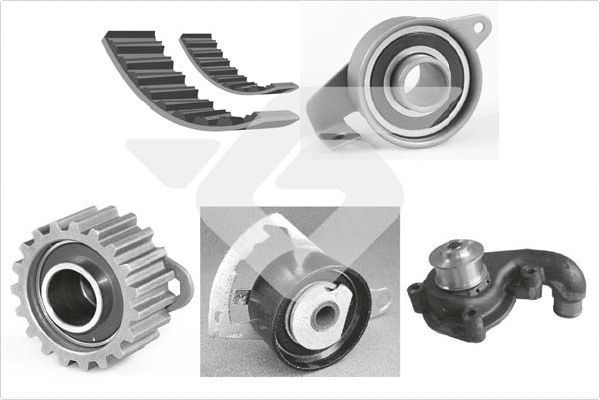 Vandens siurblio ir paskirstymo diržo komplektas HUTCHINSON KH 65WP70