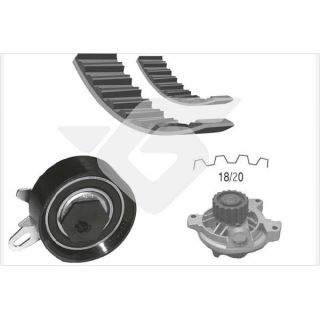 Vandens siurblio ir paskirstymo diržo komplektas HUTCHINSON KH 73WP61