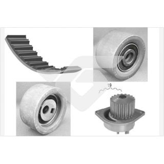 Vandens siurblio ir paskirstymo diržo komplektas HUTCHINSON KH 79WP37