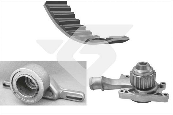 Vandens siurblio ir paskirstymo diržo komplektas HUTCHINSON KH 81WP06