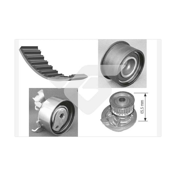 Vandens siurblio ir paskirstymo diržo komplektas HUTCHINSON KH 96WP20