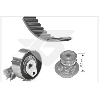 Vandens siurblio ir paskirstymo diržo komplektas HUTCHINSON KH 98WP21