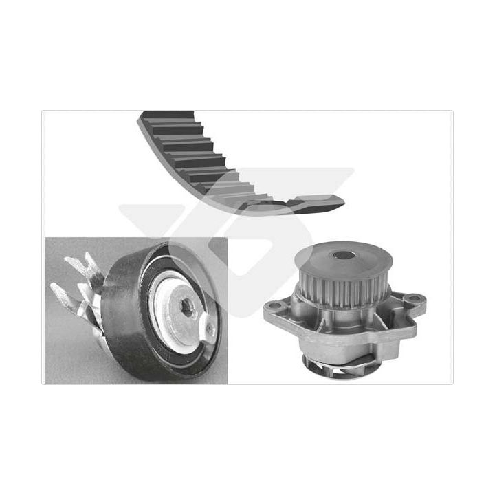 Vandens siurblio ir paskirstymo diržo komplektas HUTCHINSON KH 99WP33