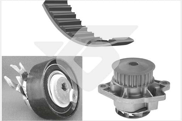 Vandens siurblio ir paskirstymo diržo komplektas HUTCHINSON KH 99WP33