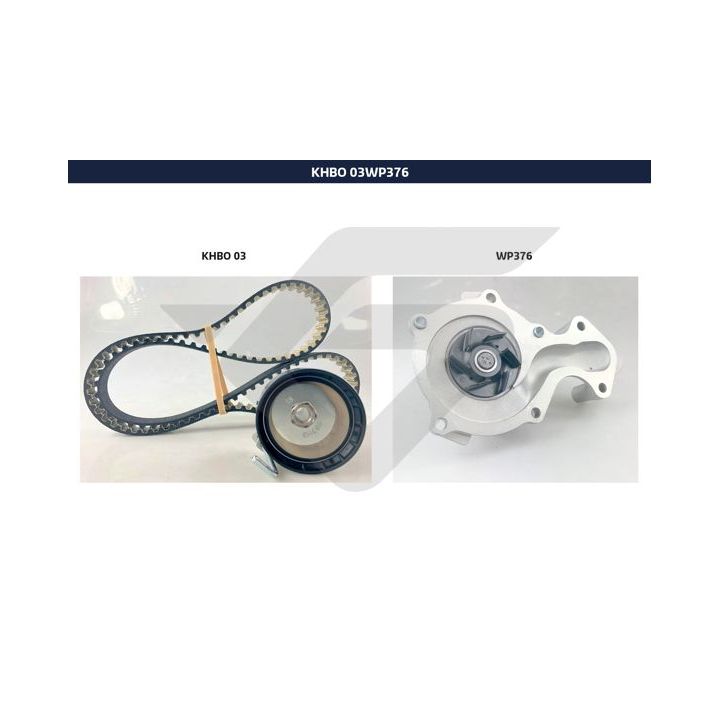 Vandens siurblio ir paskirstymo diržo komplektas HUTCHINSON KHBO 03WP376