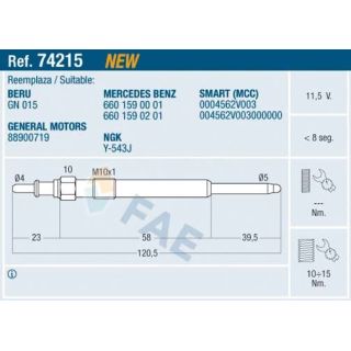 Kaitinimo žvakė FAE 74215