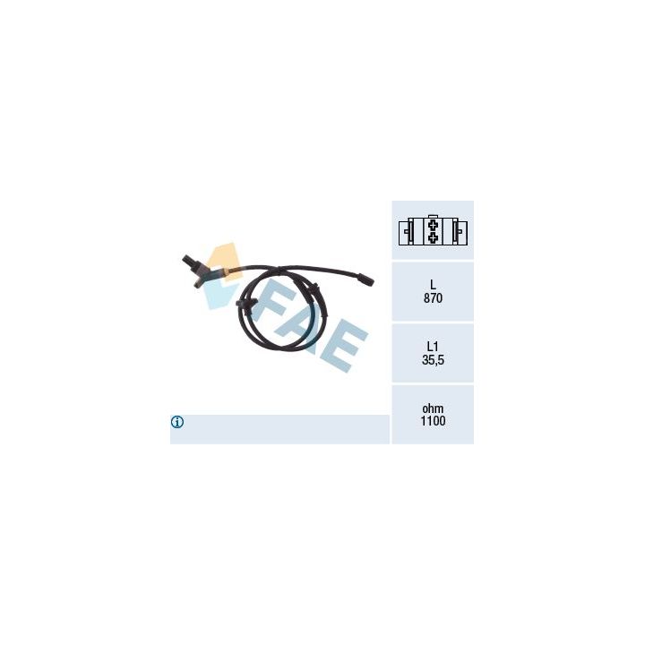 Jutiklis, rato greitis FAE 78015