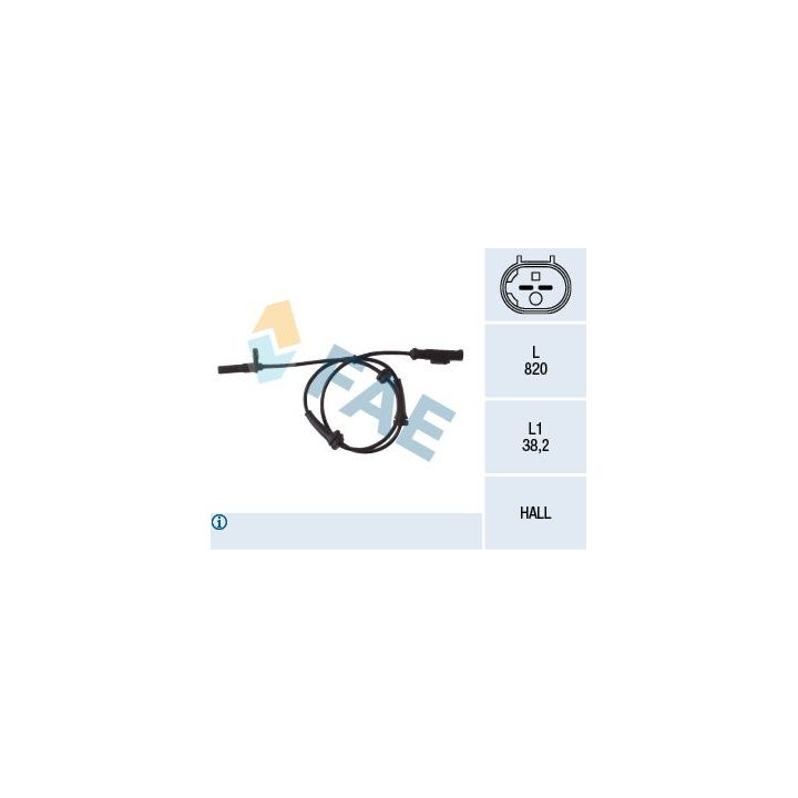 Jutiklis, rato greitis FAE 78050