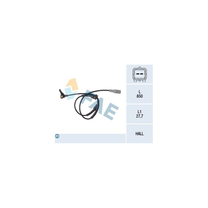 Jutiklis, rato greitis FAE 78087