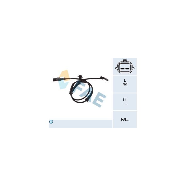 Jutiklis, rato greitis FAE 78096