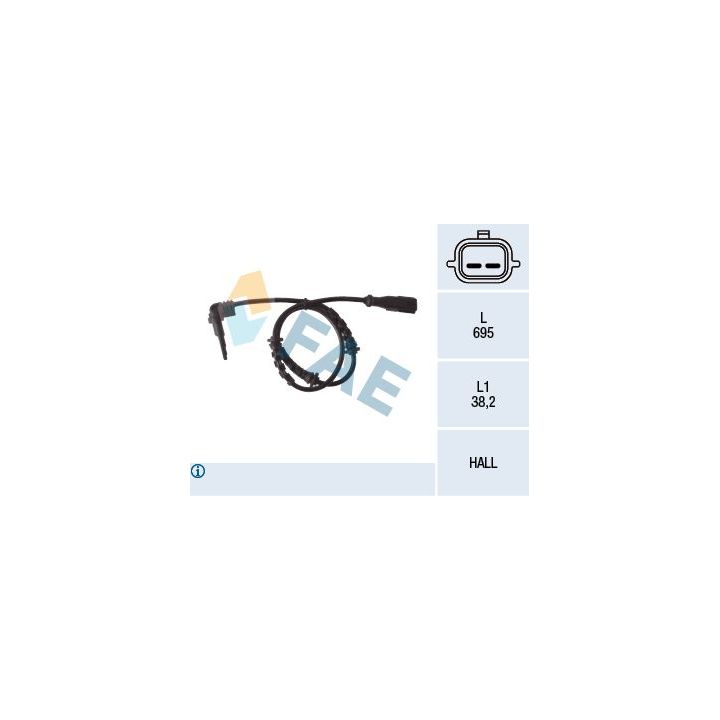 Jutiklis, rato greitis FAE 78119