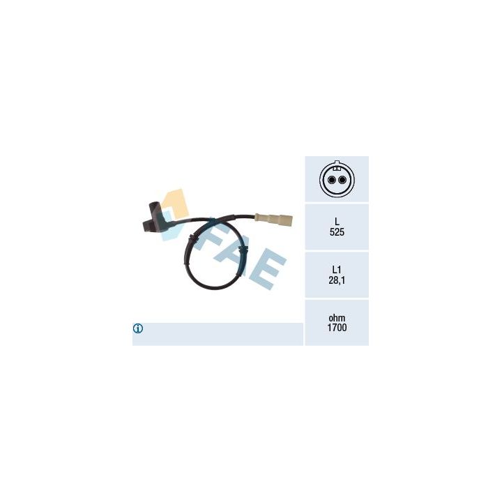 Jutiklis, rato greitis FAE 78121