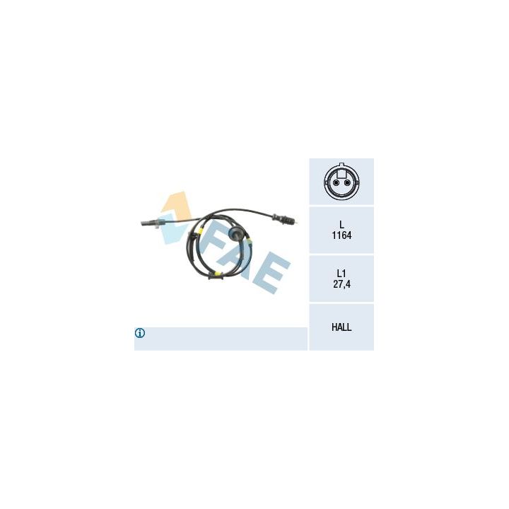 Jutiklis, rato greitis FAE 78149