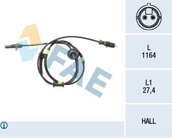 Jutiklis, rato greitis FAE 78149