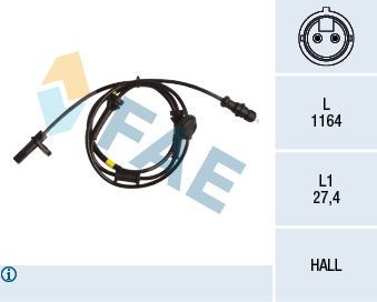 Jutiklis, rato greitis FAE 78150