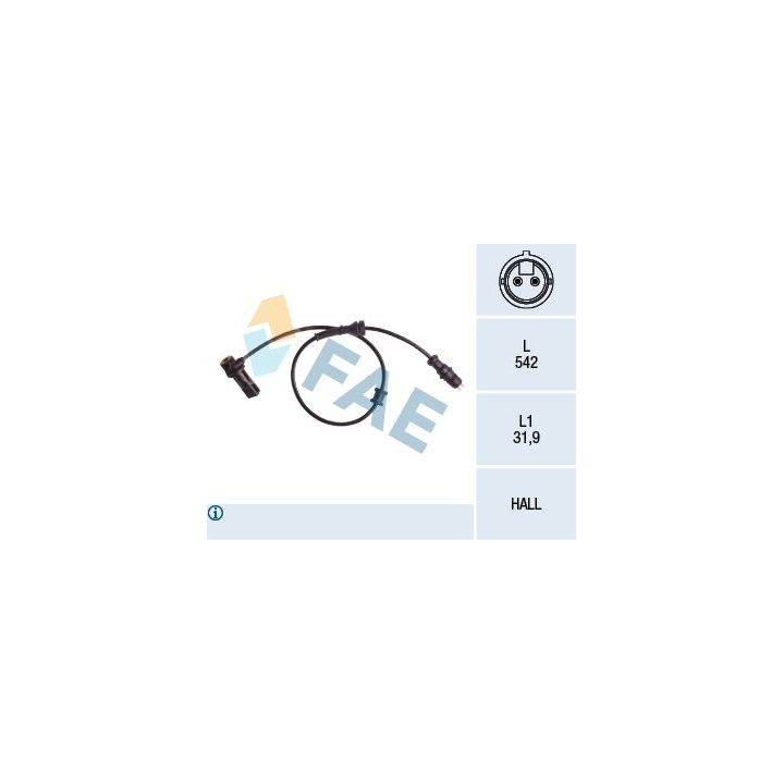 Jutiklis, rato greitis FAE 78156