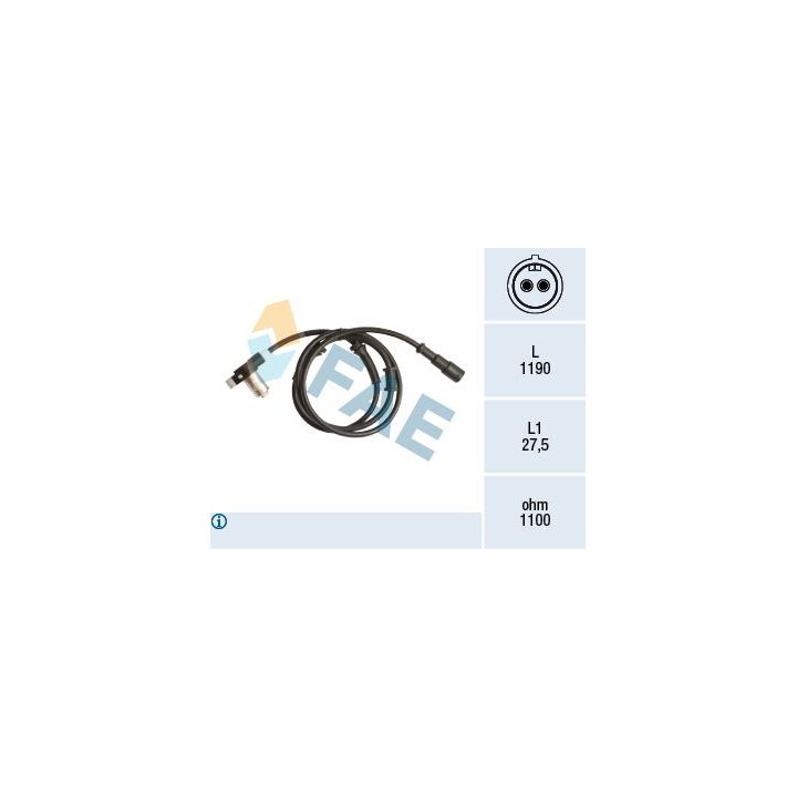 Jutiklis, rato greitis FAE 78167