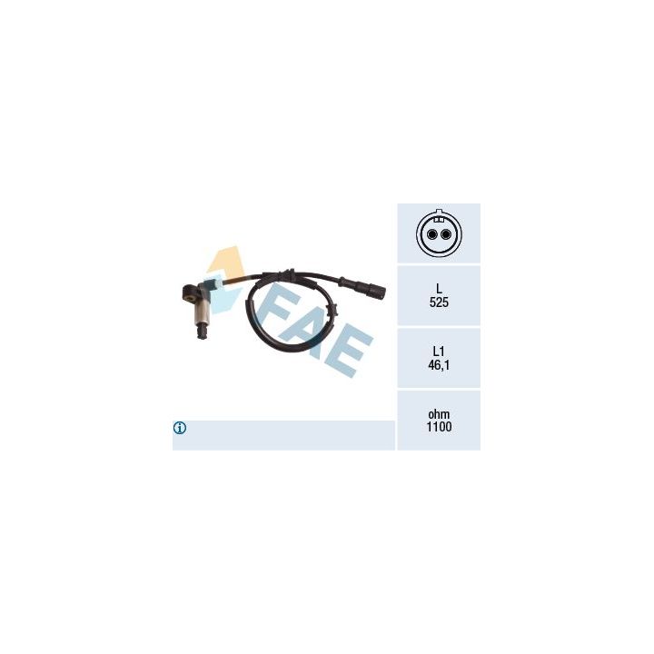 Jutiklis, rato greitis FAE 78191