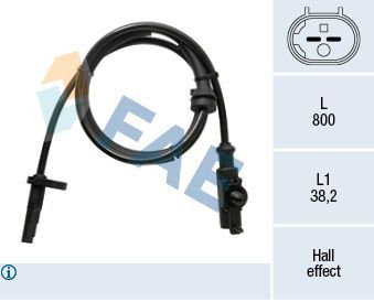 Jutiklis, rato greitis FAE 78222