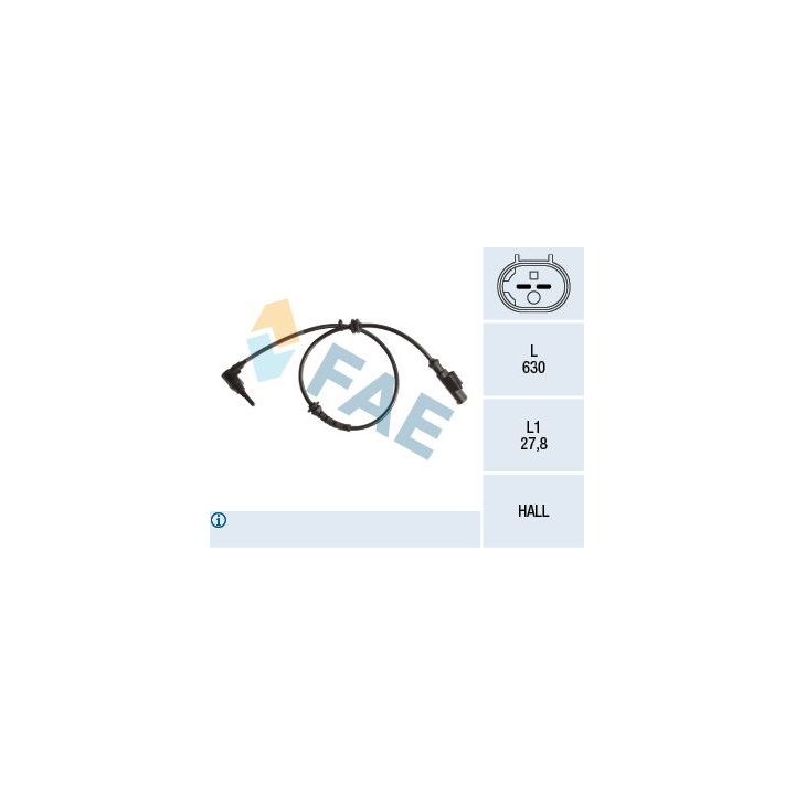 Jutiklis, rato greitis FAE 78241