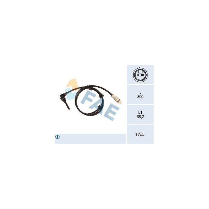 Jutiklis, rato greitis FAE 78242