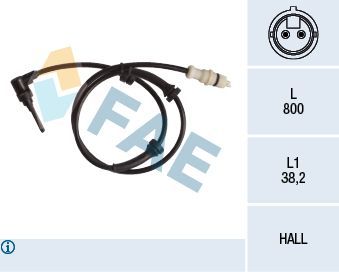 Jutiklis, rato greitis FAE 78243