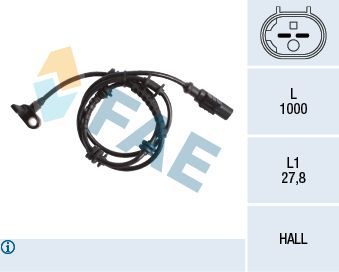 Jutiklis, rato greitis FAE 78245