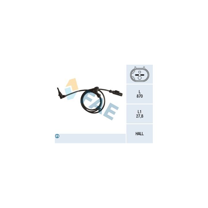 Jutiklis, rato greitis FAE 78248