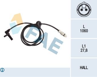 Jutiklis, rato greitis FAE 78254