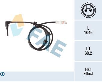 Jutiklis, rato greitis FAE 78264