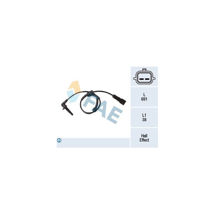 Jutiklis, rato greitis FAE 78273