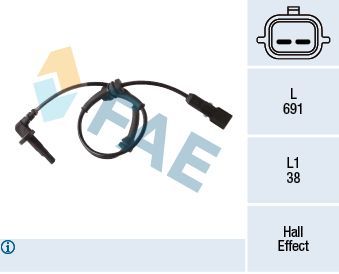 Jutiklis, rato greitis FAE 78273