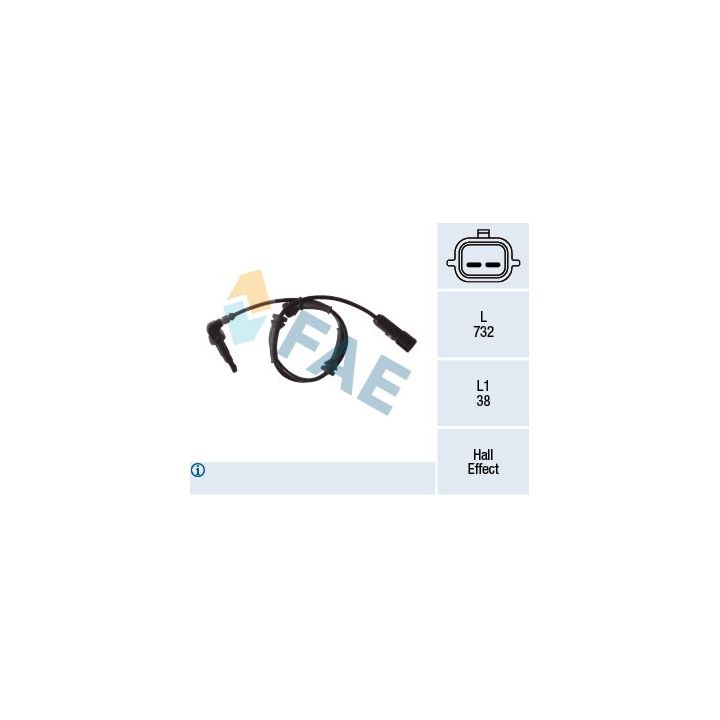 Jutiklis, rato greitis FAE 78274