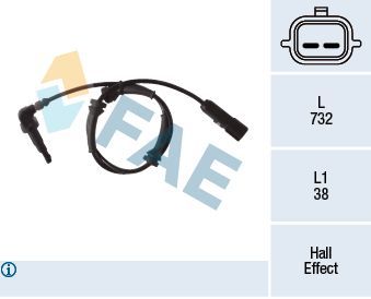 Jutiklis, rato greitis FAE 78274