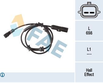 Jutiklis, rato greitis FAE 78281