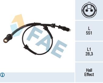 Jutiklis, rato greitis FAE 78297