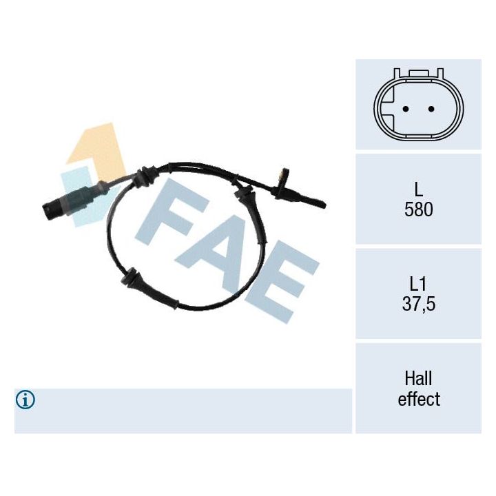 Jutiklis, rato greitis FAE 78307