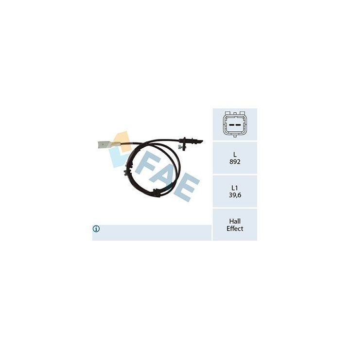 Jutiklis, rato greitis FAE 78321