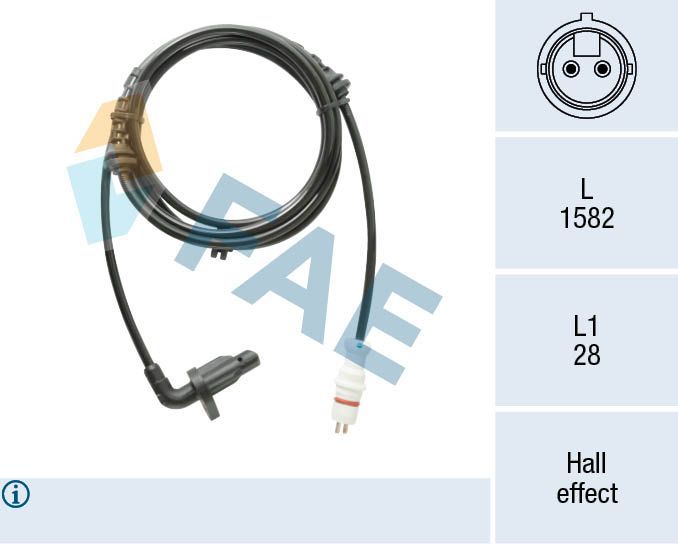 Jutiklis, rato greitis FAE 78329