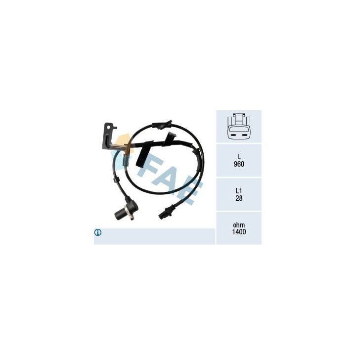 Jutiklis, rato greitis FAE 78343