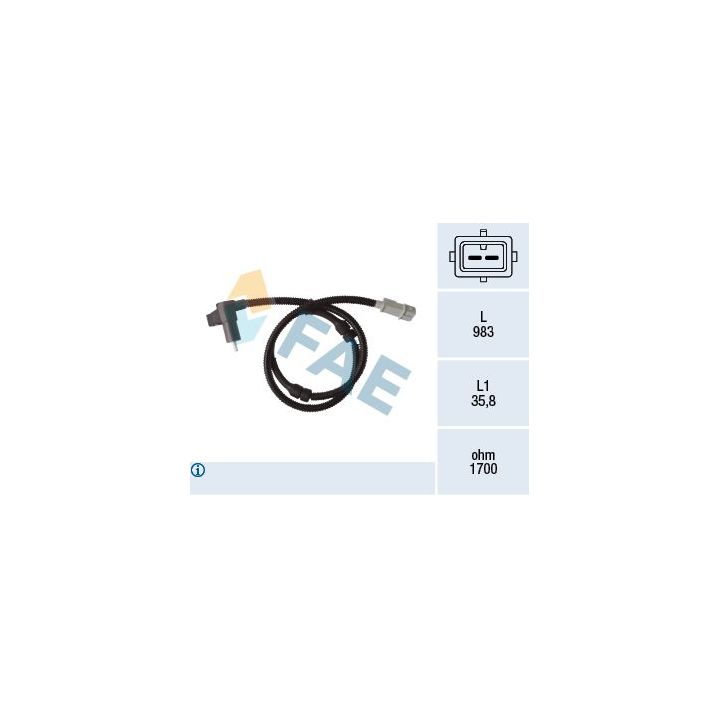 Jutiklis, rato greitis FAE 78370