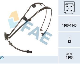 Jutiklis, rato greitis FAE 78396