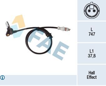Jutiklis, rato greitis FAE 78413