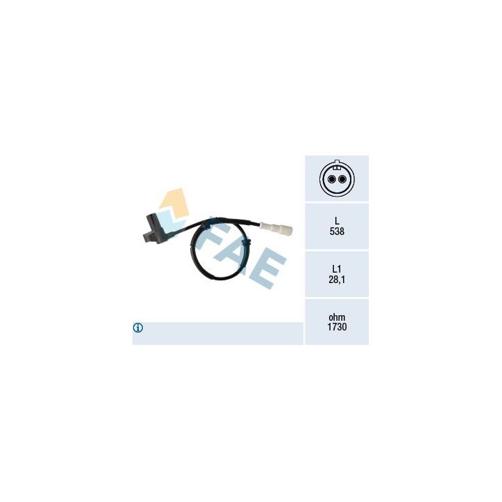 Jutiklis, rato greitis FAE 78415