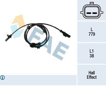 Jutiklis, rato greitis FAE 78437