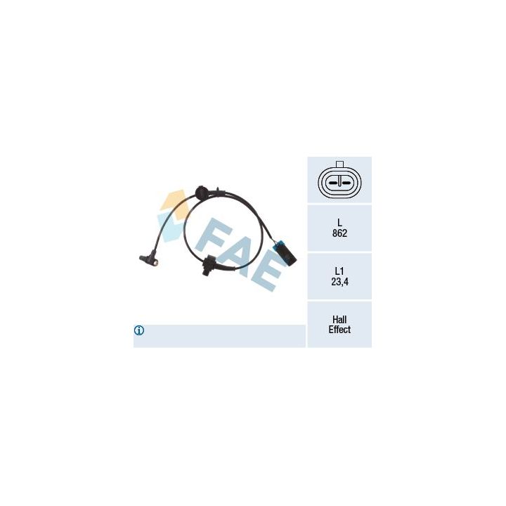 Jutiklis, rato greitis FAE 78492