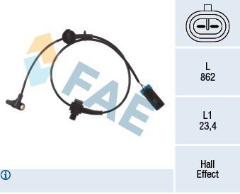 Jutiklis, rato greitis FAE 78492