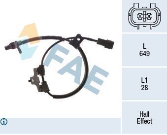 Jutiklis, rato greitis FAE 78496