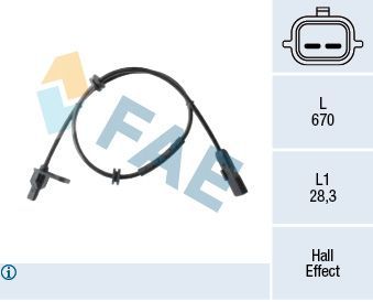 Jutiklis, rato greitis FAE 78512