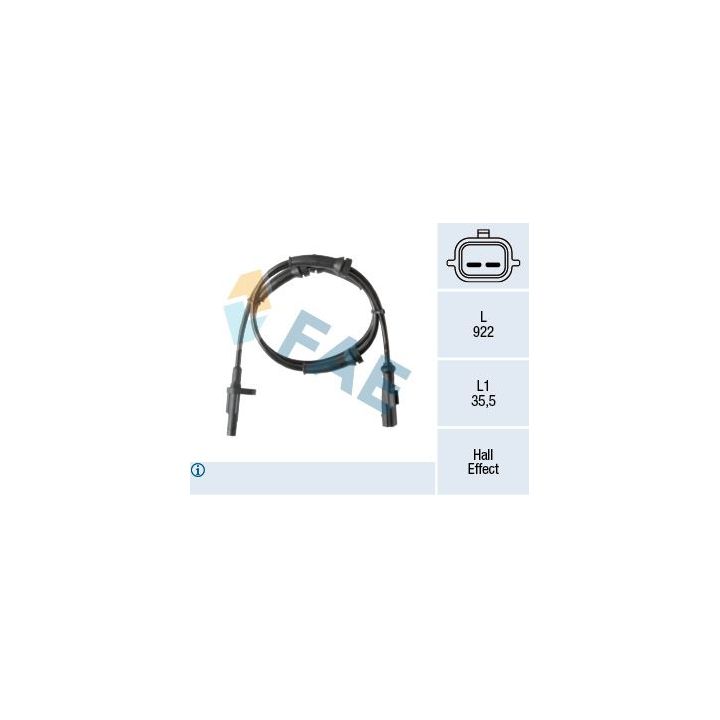 Jutiklis, rato greitis FAE 78513